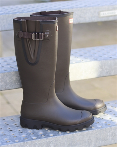 Hunter - Unisex Downpour Tall Adjustable Gummistøvle - Chocolate Brown